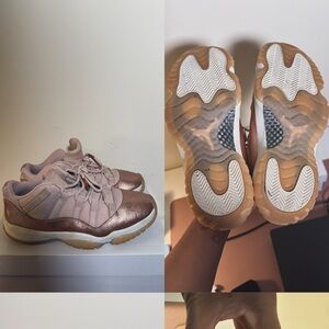 Jordan Women's Athletic Shoes in Pink and Gold